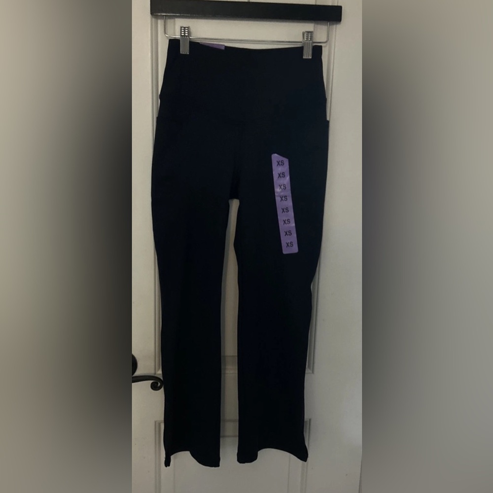JOCKEY Womens Dark Navy Blue Cropped Slit Flare Pant Capris NWT Size XS
